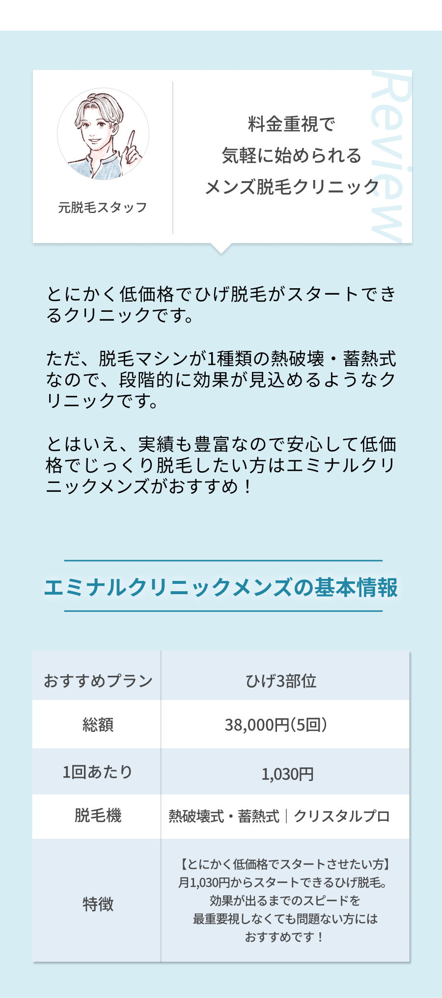 3種類の脱毛器を組み合わせて使う安心のクリニック