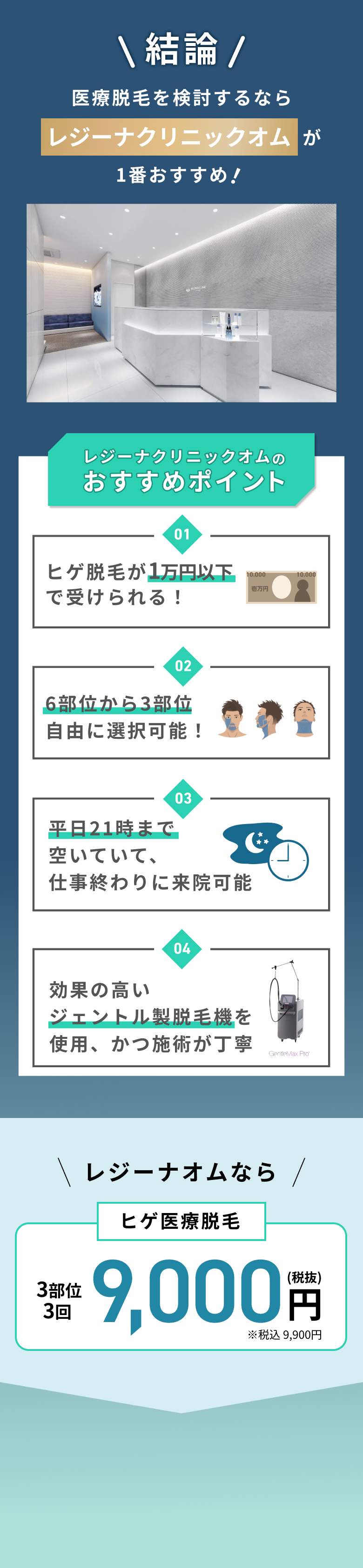 医療脱毛を検討するならレジーナクリニックオムが一番おすすめ